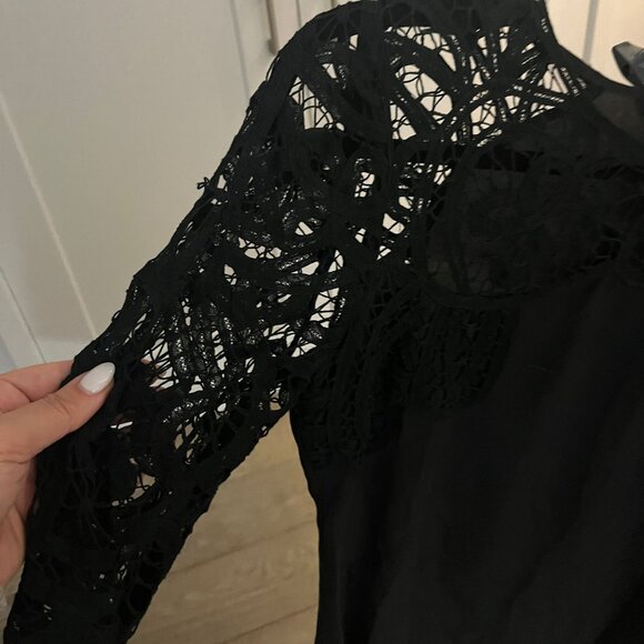 Guess by Marciano Size S  Black Lace Blouse - Picture 2 of 4